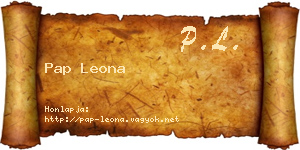 Pap Leona névjegykártya